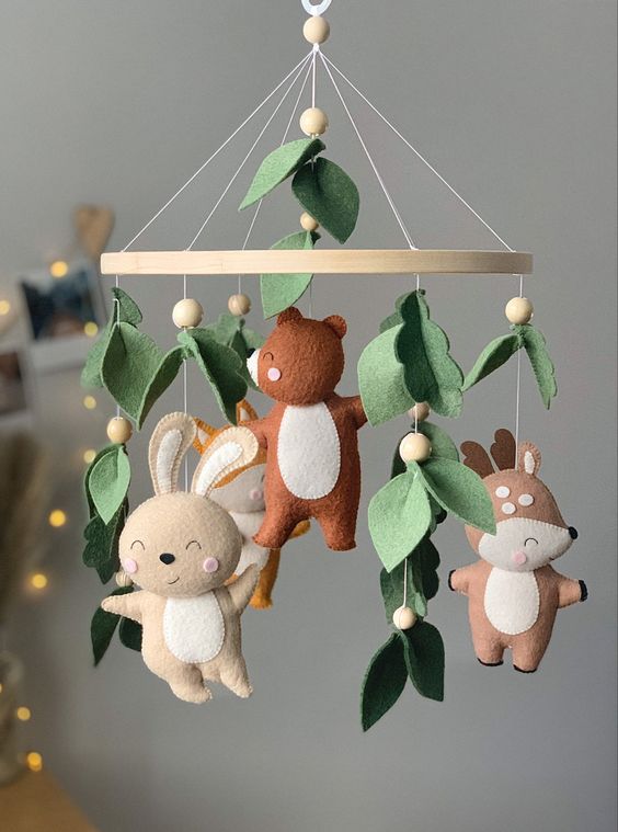 Felt Woodland Creature Mobile