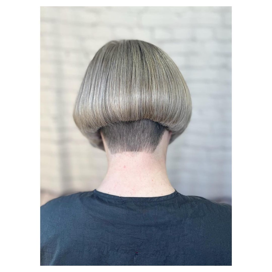 Gray French Bob With Undercut