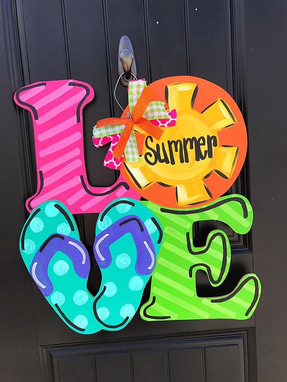 Love Summer Letter Door Hanger