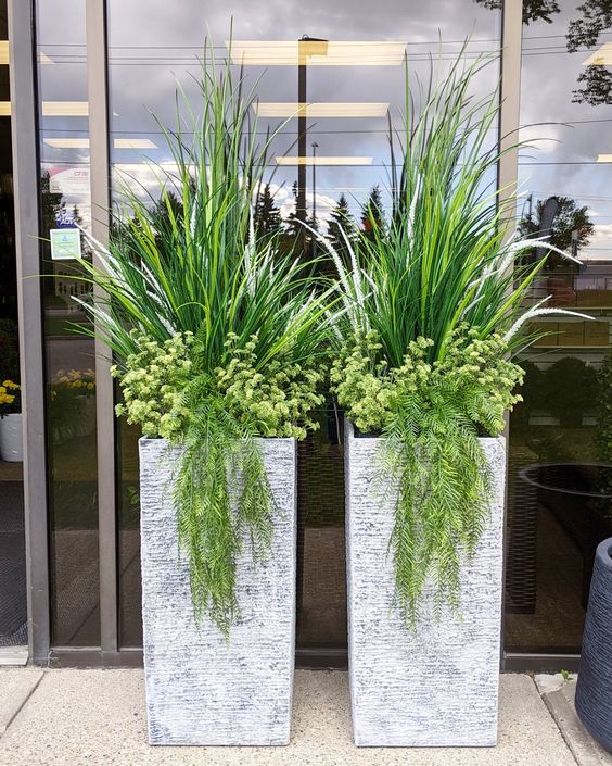 Marble Square Planters