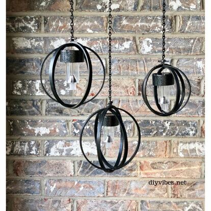 Orb Solar Lights From Embroidery Hoops