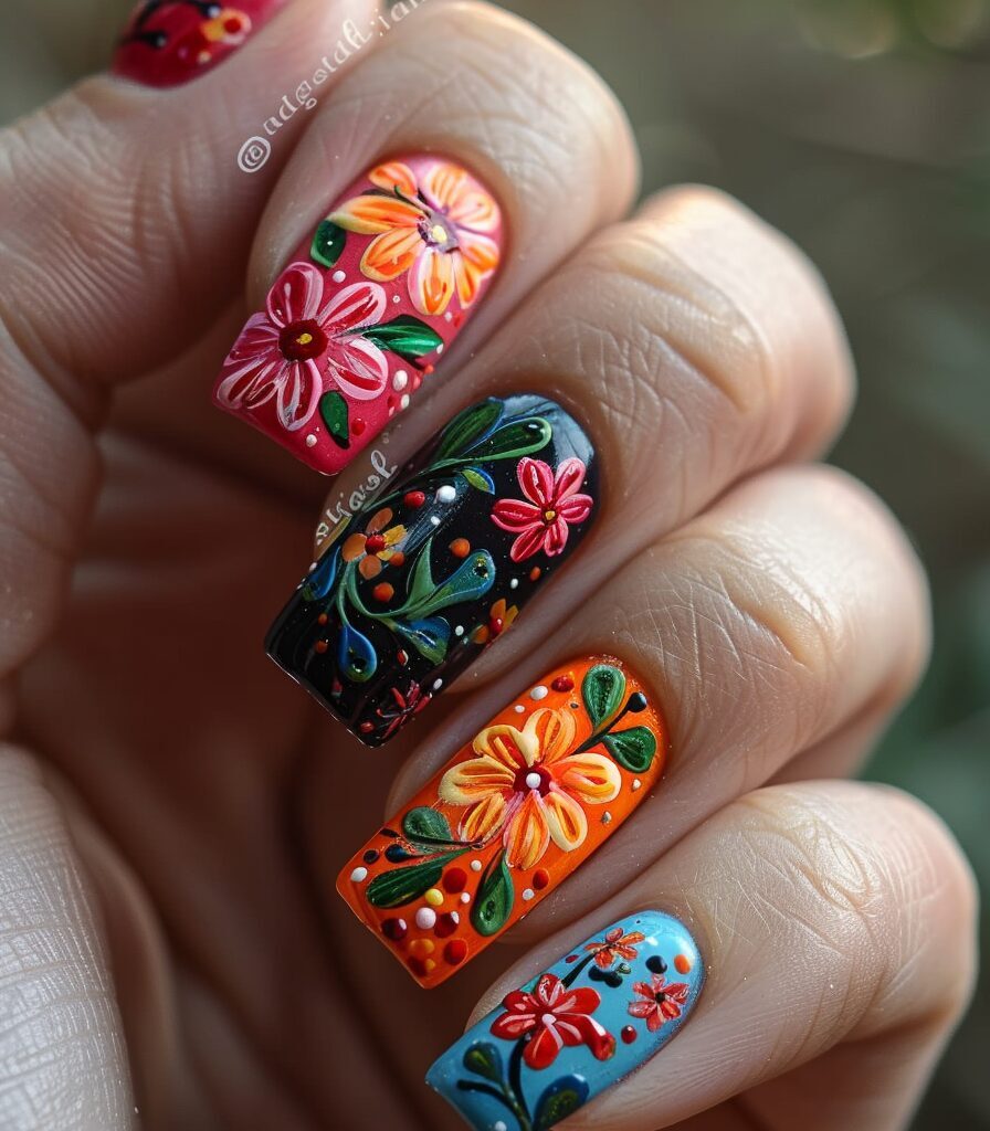 Papel Picado Nail Art