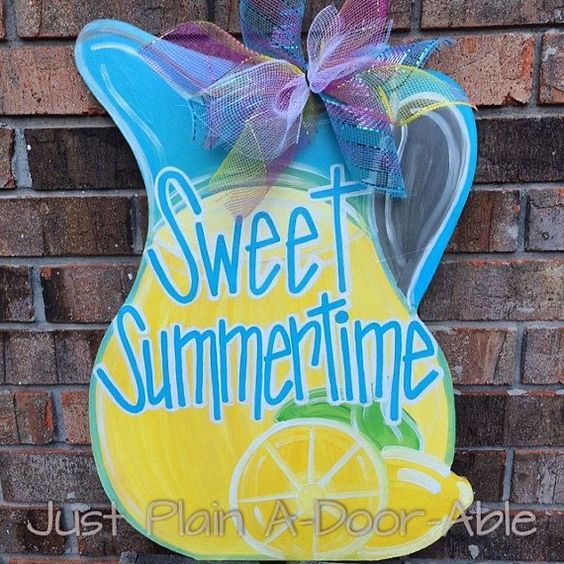 Pitcher Of Lemonade Door Hanger