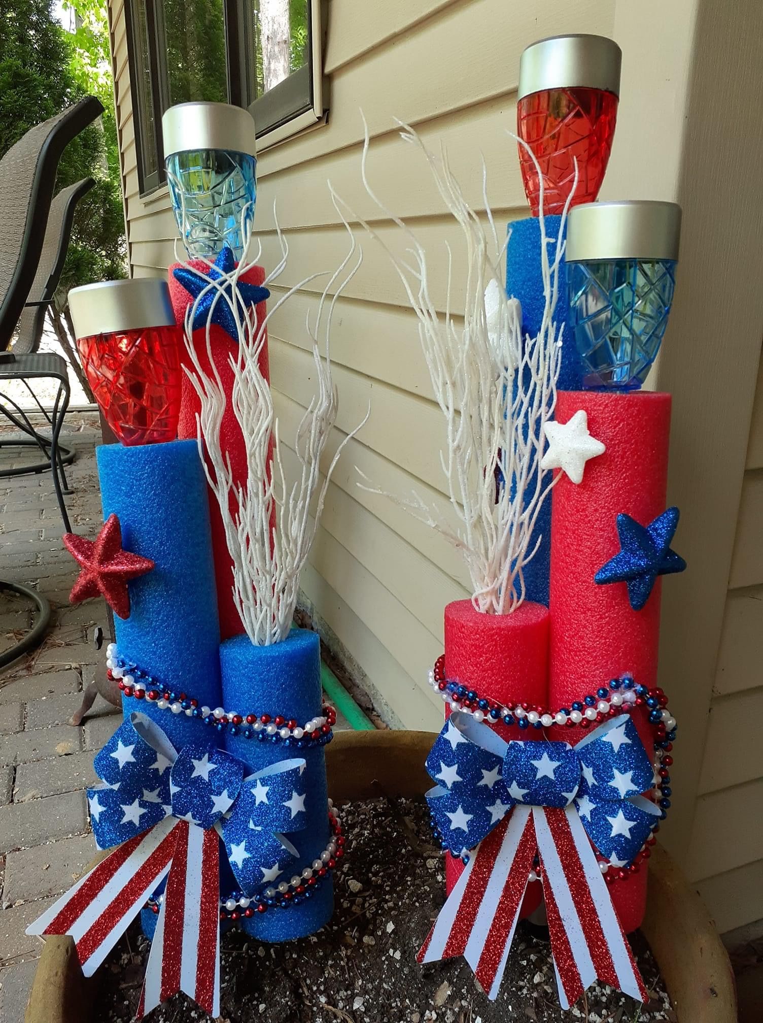 Pool Noodle 4th July firecracker Decor