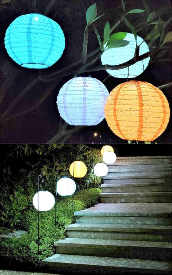 Solar Lights Paper Lanterns