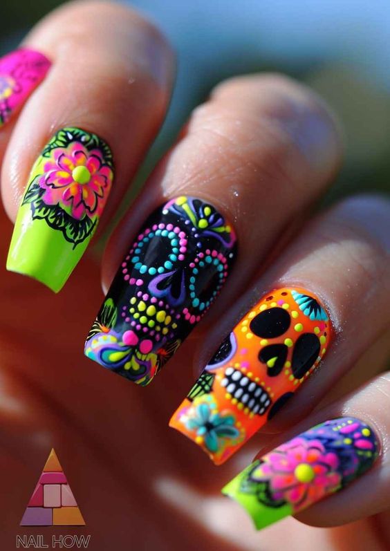 Sugar Skull Nails