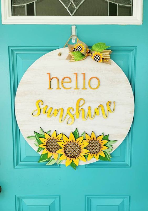 Sunflower Door Hanger