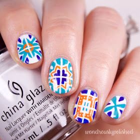 Talavera Mexican Tiles Nail Art