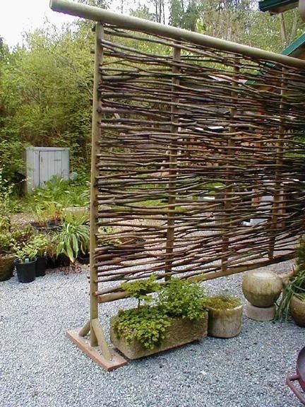 Woven Sticks And Twogs Privacy Screen