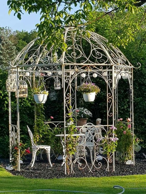 Wroth Iron Gazebo With Dome Roof