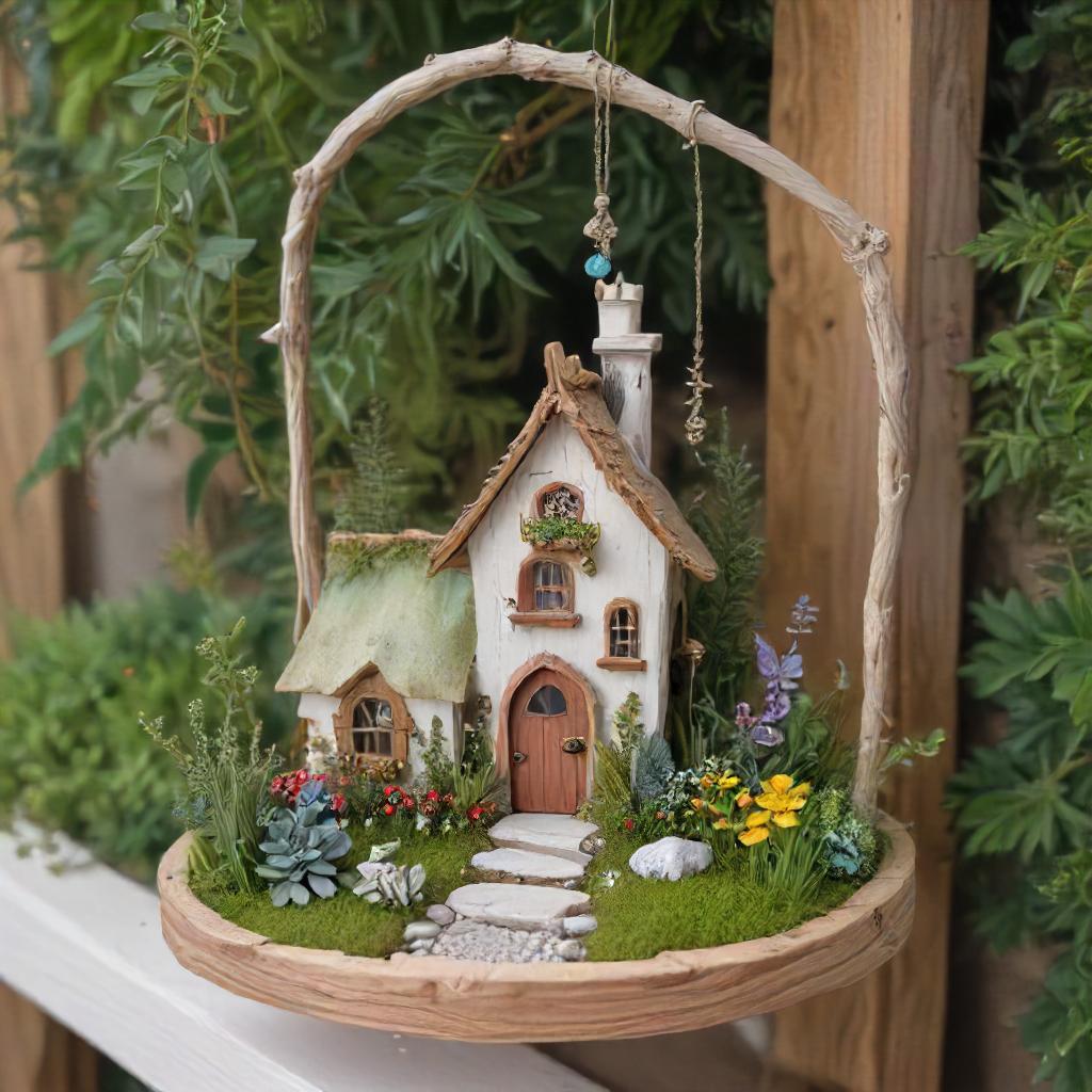 Arched Hanging Fairy Garden Homes