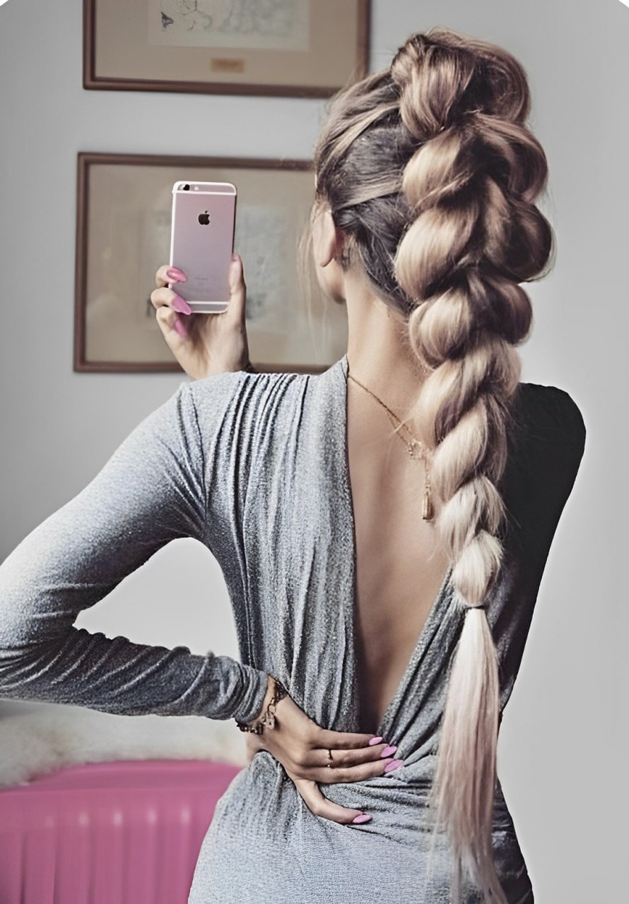 Chunky Pull Through Braid Ponytail