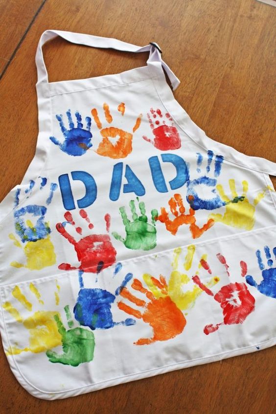 Father's Day Handprint BBQ Apron
