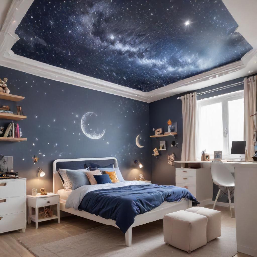 Large Night Sky Kids Bedroom