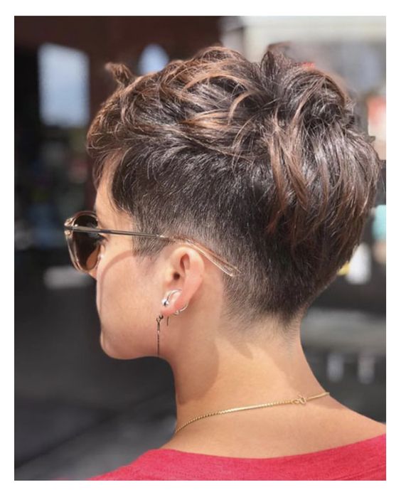 Layered Pixie with Tapered Fade