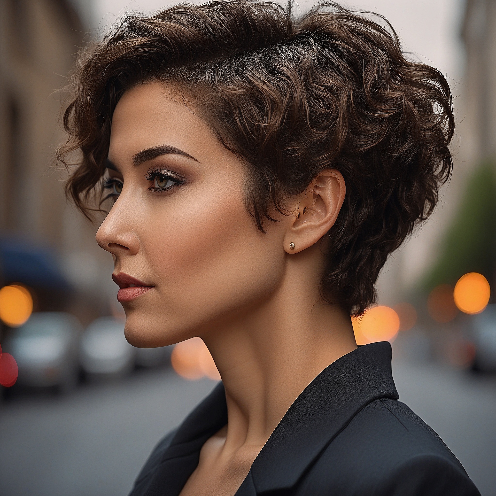 Long Layered Pixie With Defined Curls