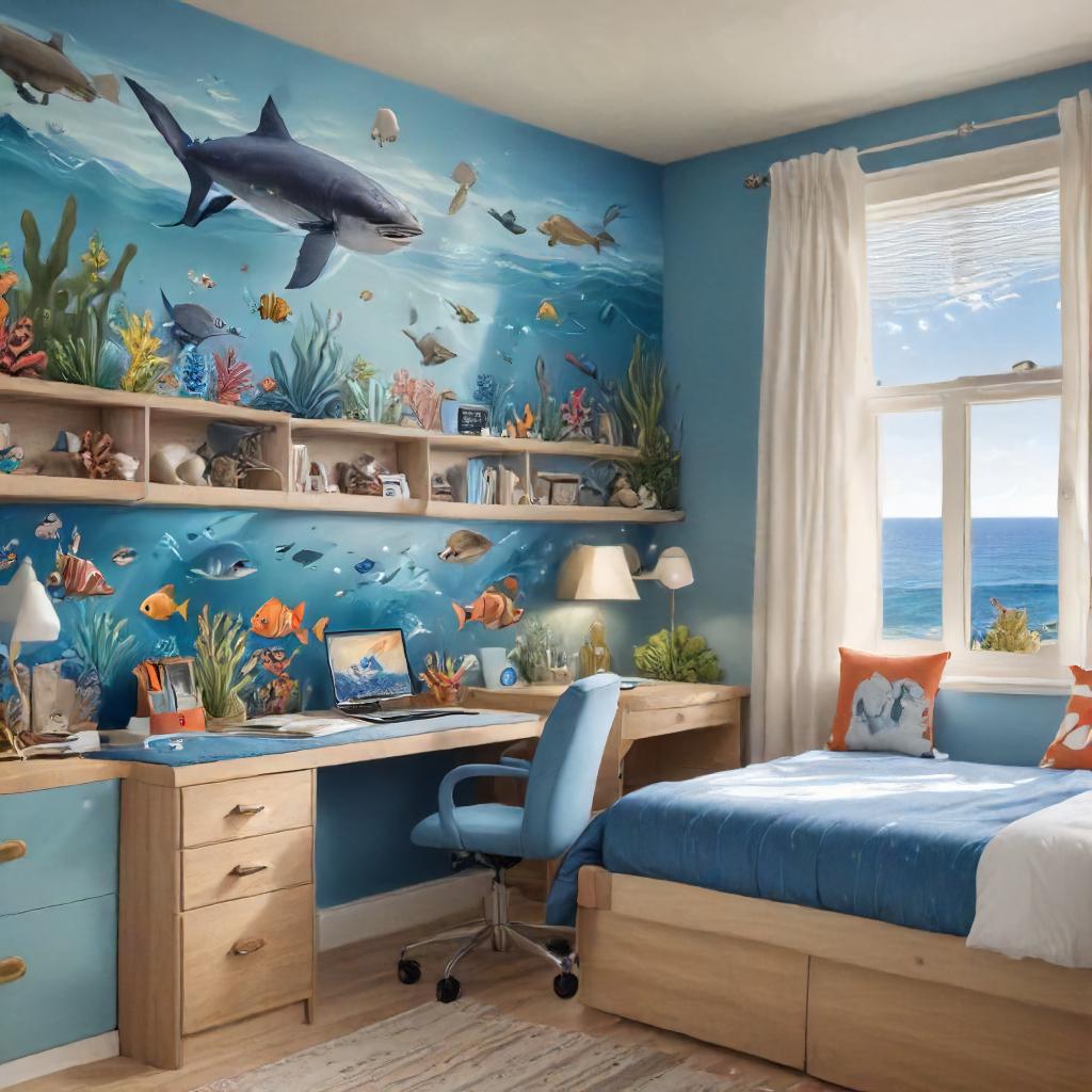 Marinelife Themed Bedroom