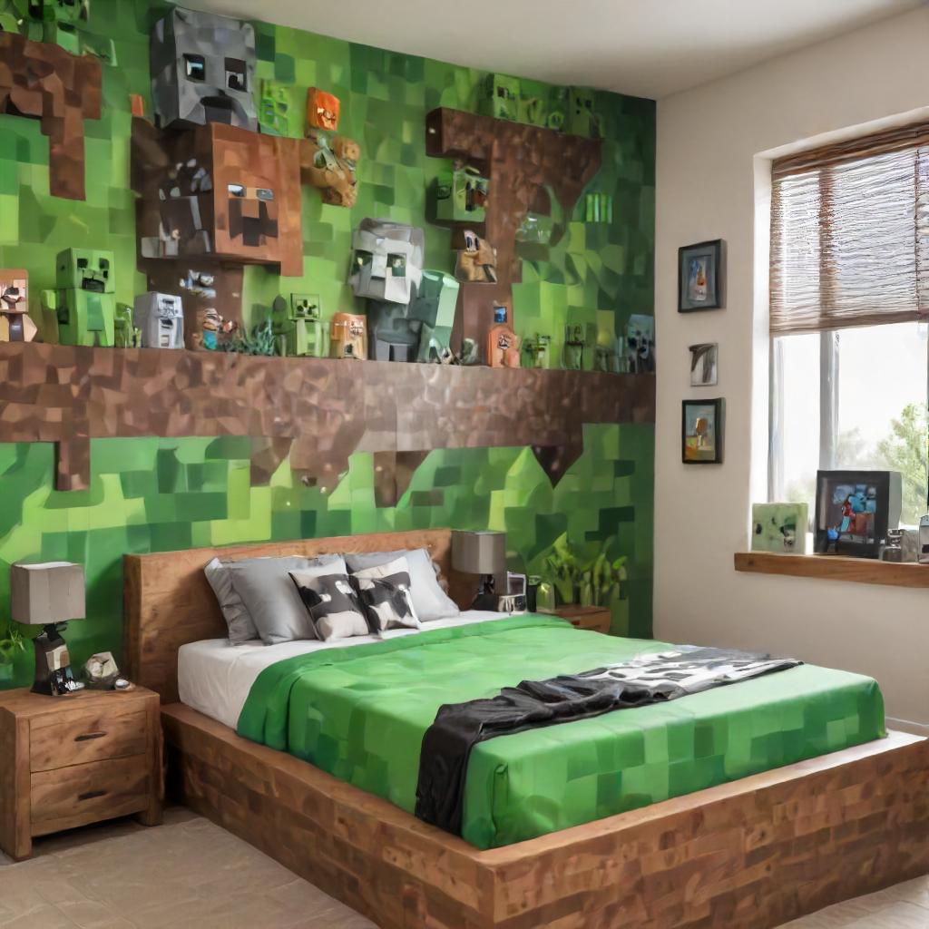 Minecraft Themed Kids Bedroom