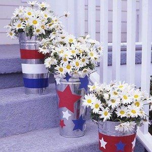 Patriotic Bucket Vases