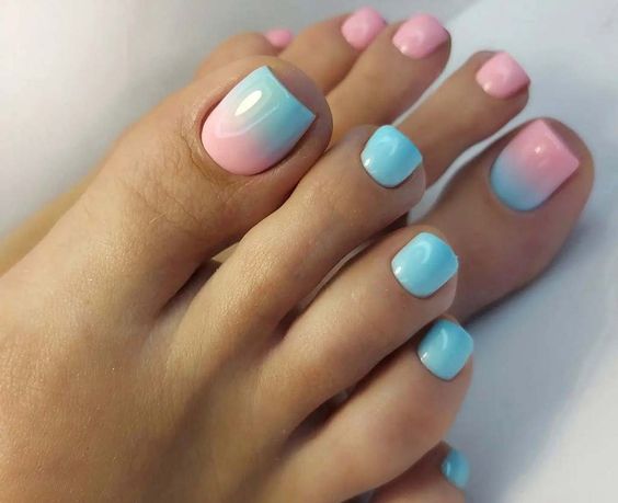 Pink And Blue Ombre