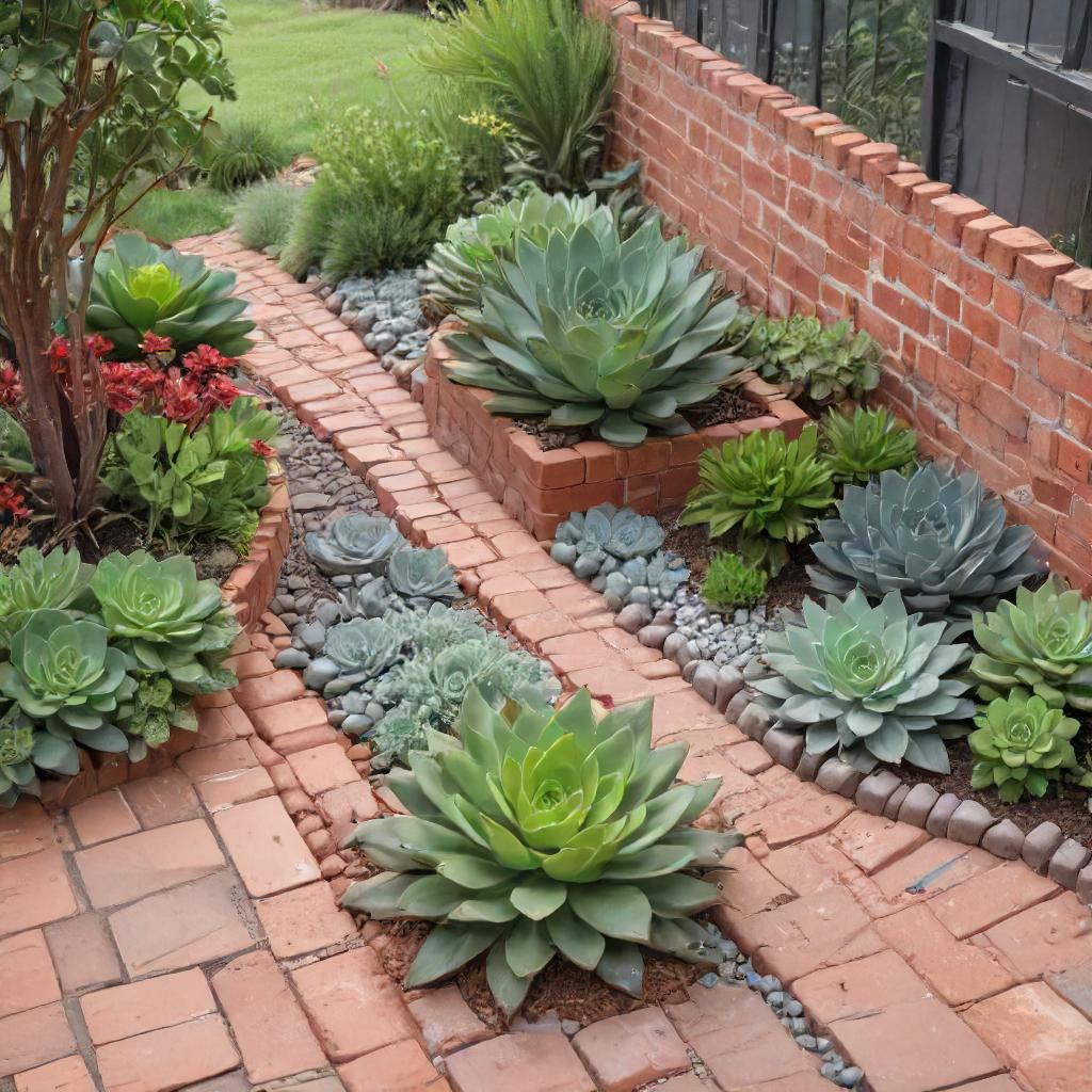 Red bricks Edgers And Raised Beds