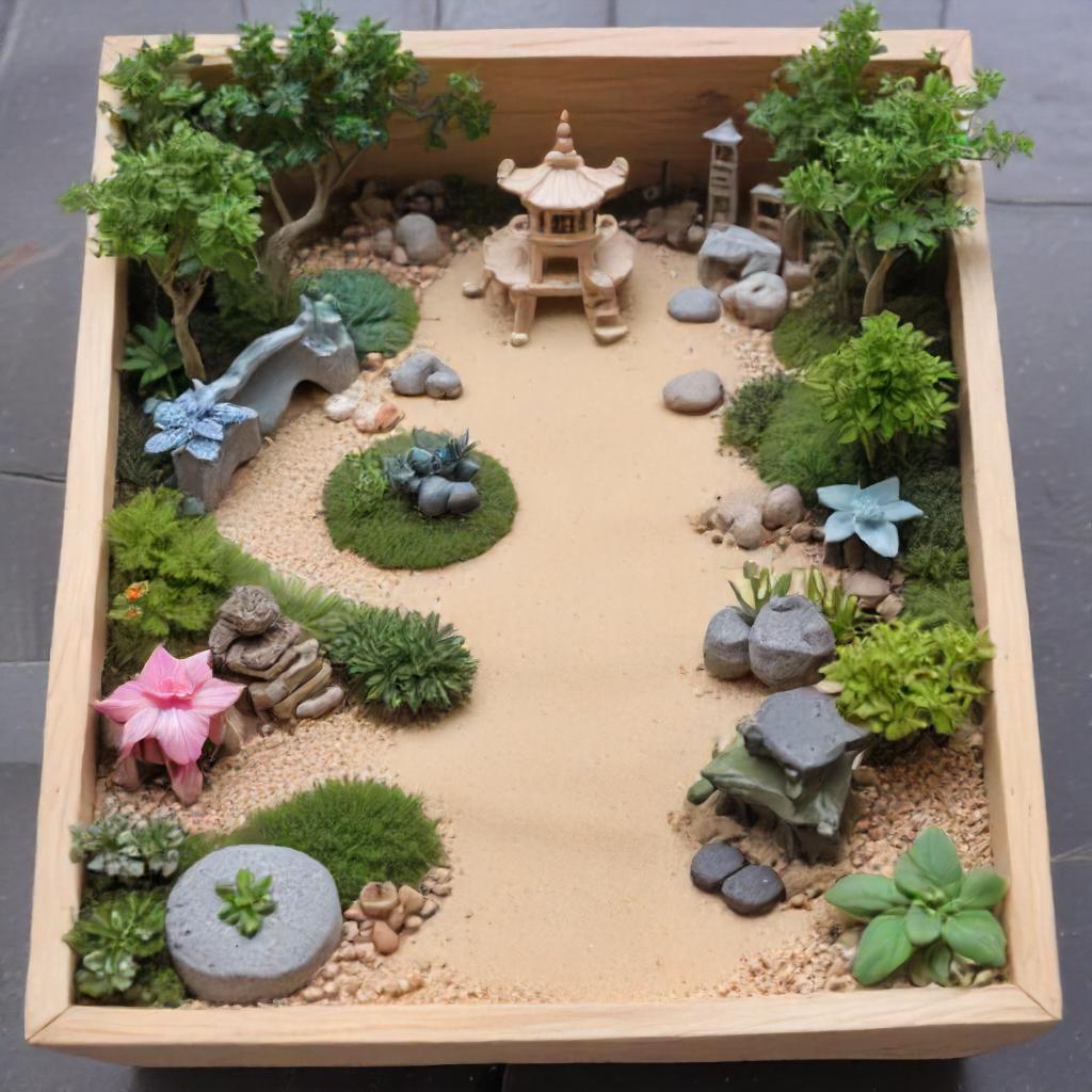 Sandy Zen Fairy Garden In A Box