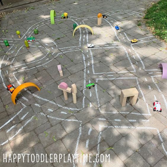 Sidewalk Chalk Road