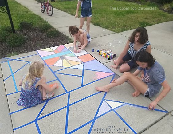 Sidewalk chalk Stained Glass