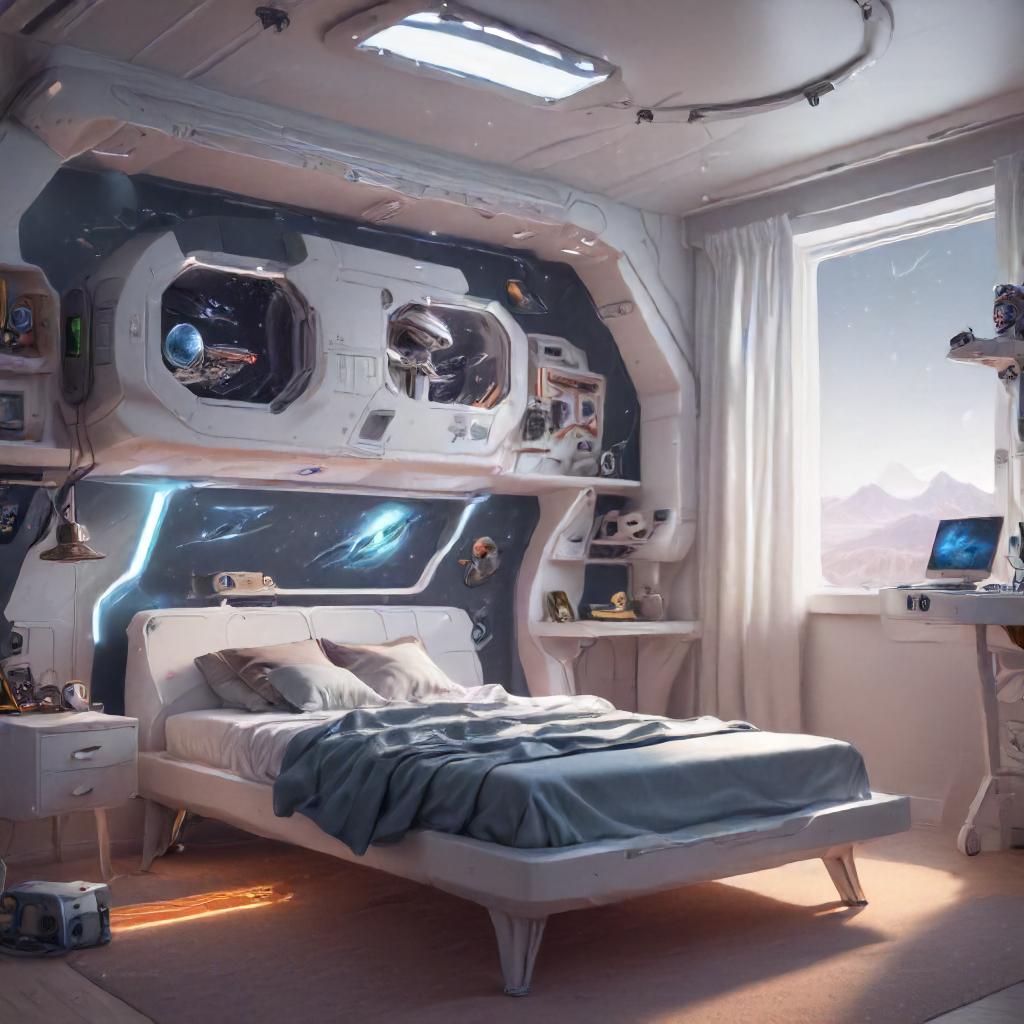 Spaceship Themed Kids Bedroom