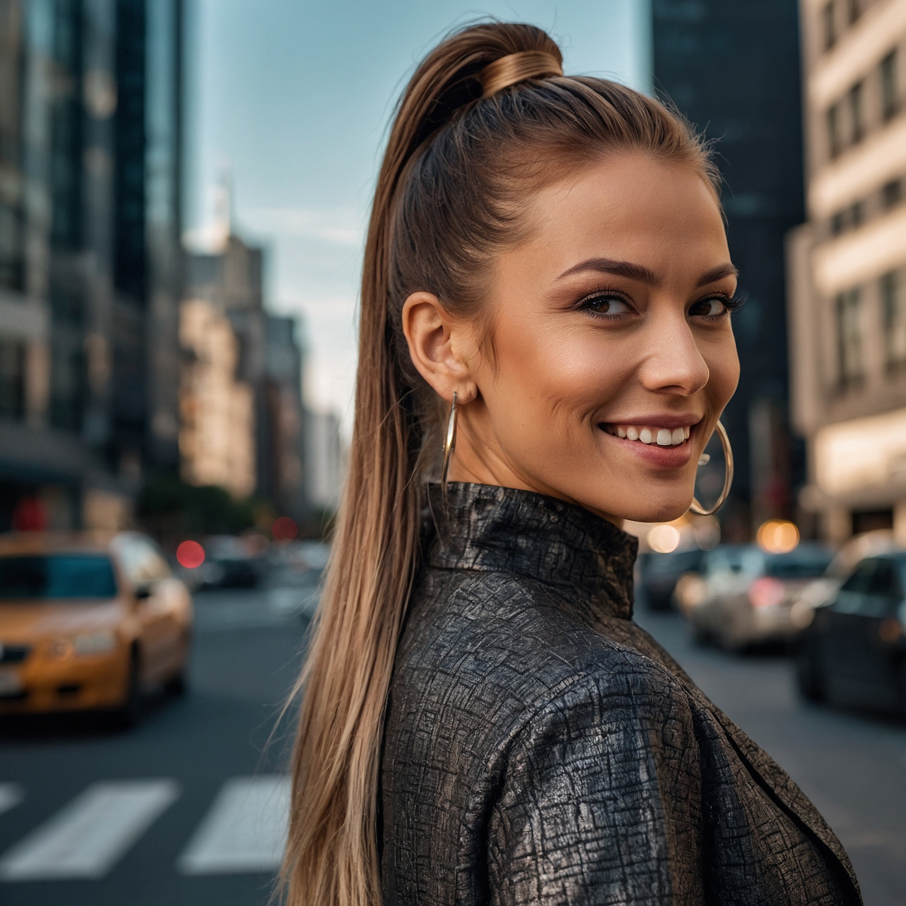 Straight Slicked Back Ponytail