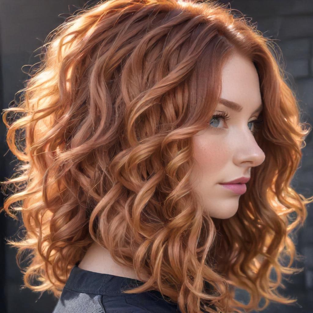 Strawberry Blonde With Copper HIghlighys