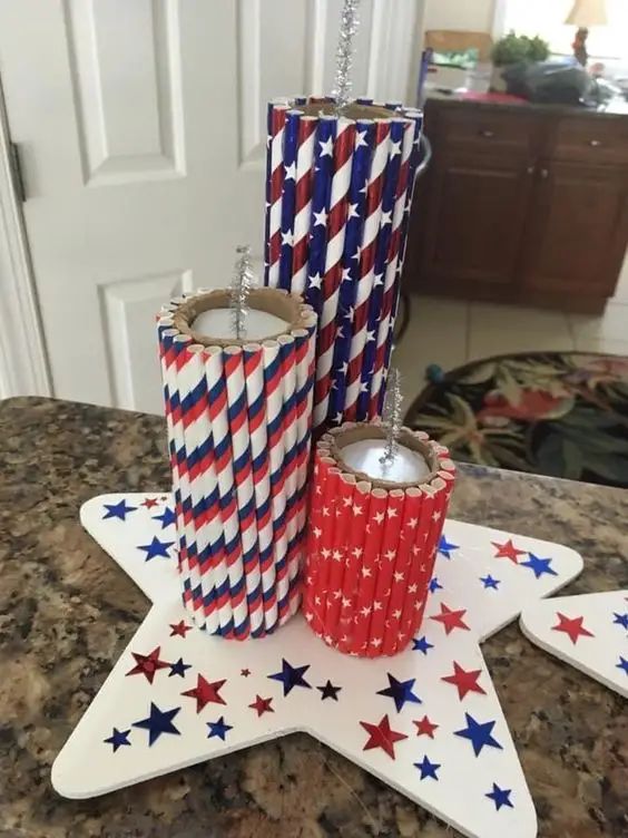 Table Decor Straw Candle Holders
