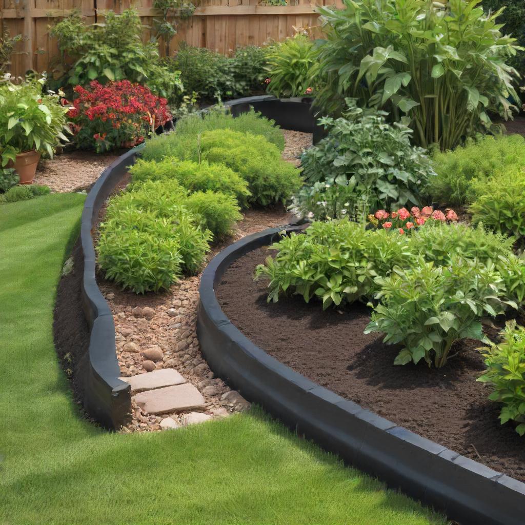 Two Layered Rubber Garden Edging