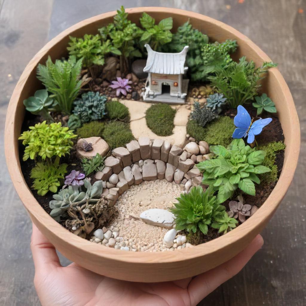 Zen Fairy Garden In Bowl