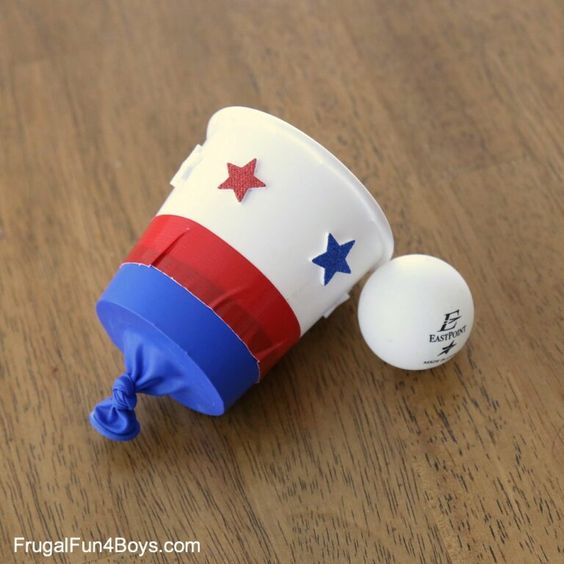 4th July Ping Pong Ball Popper