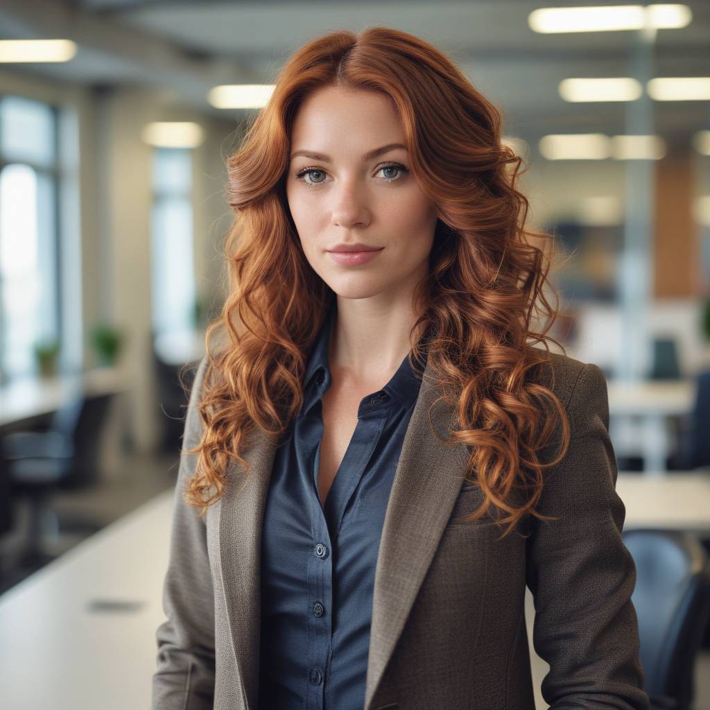 Auburn Voluminous Curls