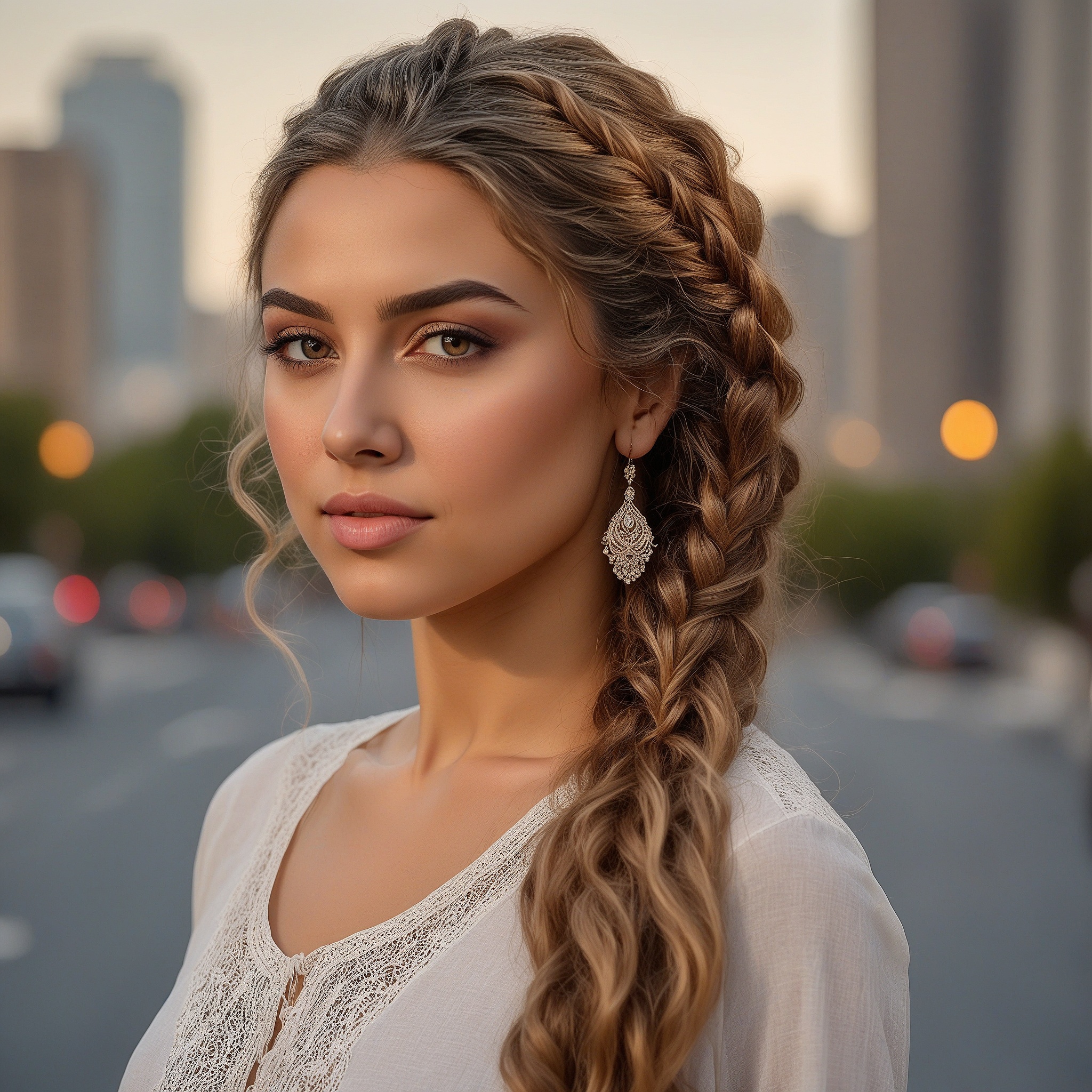 Balayage Bronde In Braids