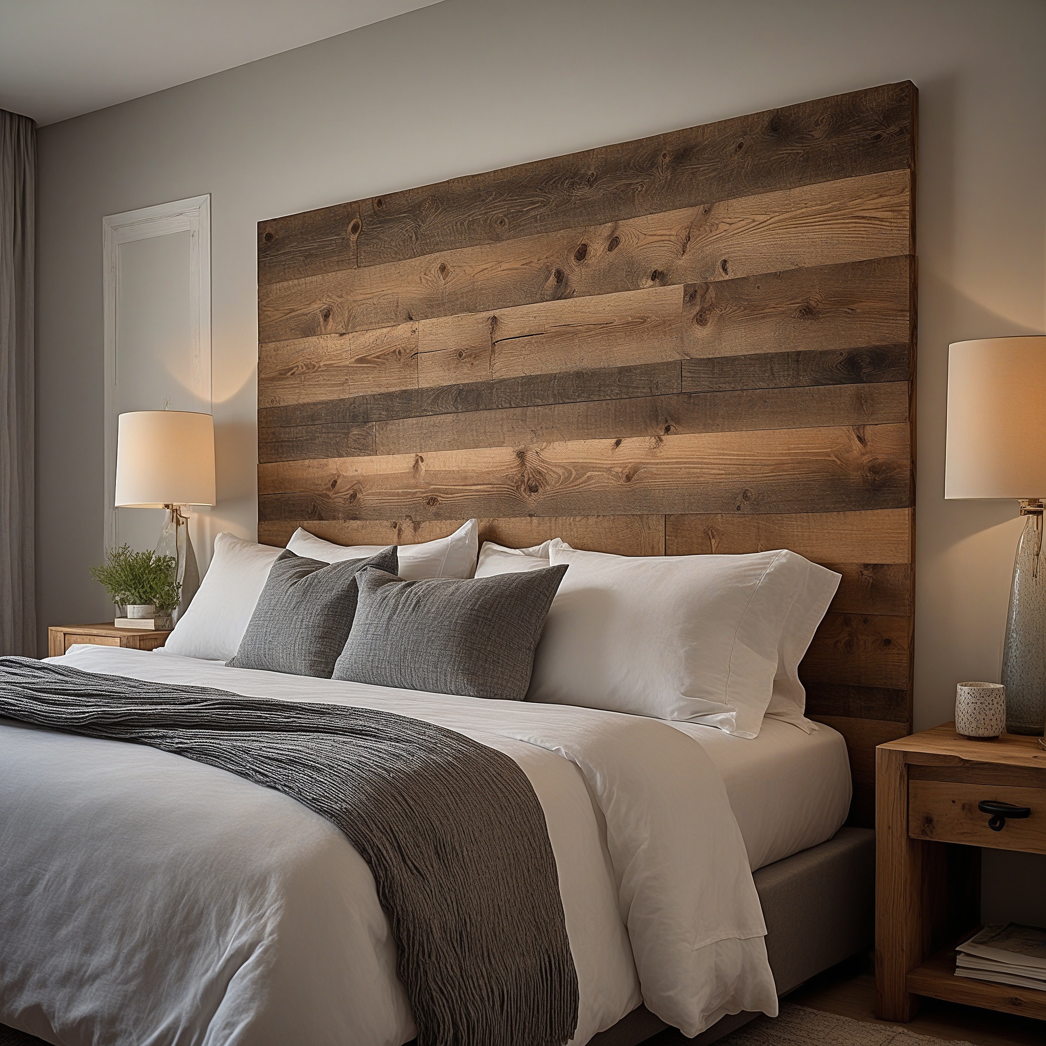 DIY Reclaimed Wood Headboard