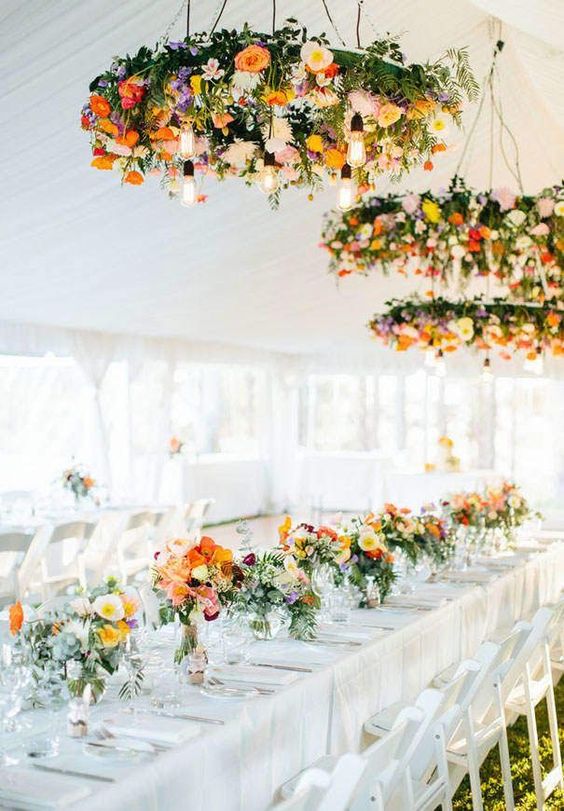 Hanging Flowers Vendor Decor