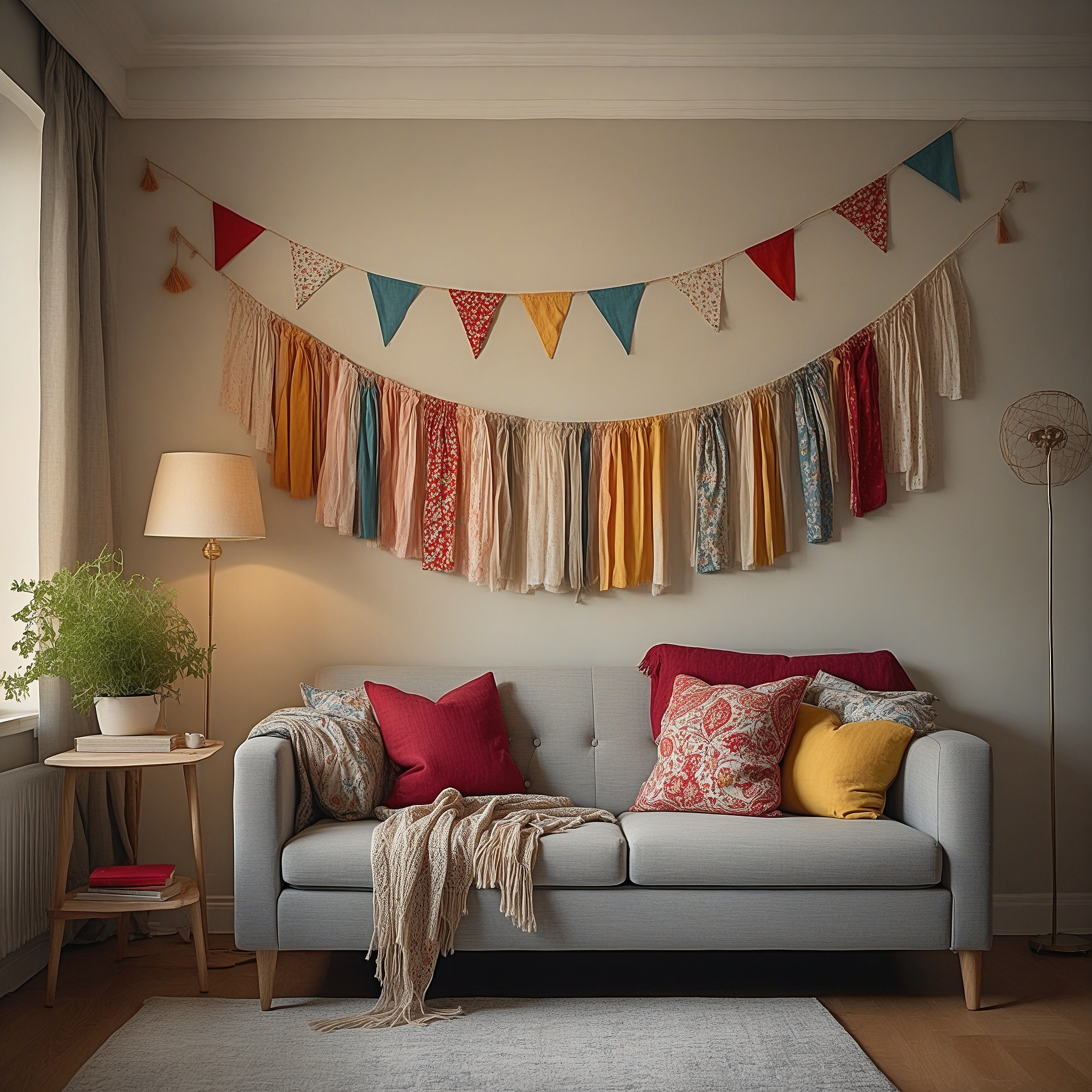 Homemade Fabric Bunting