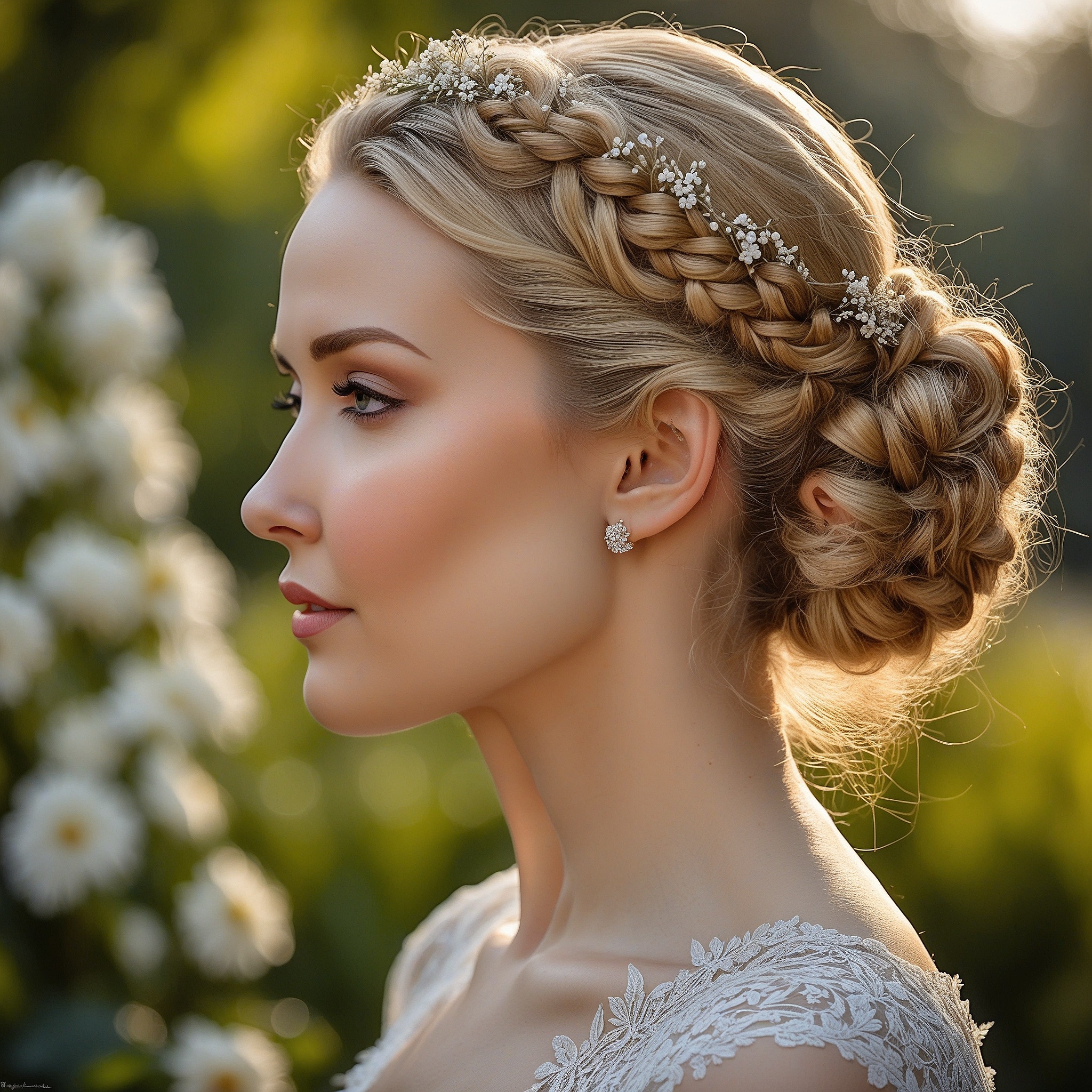 Intricate Braided Crown Updo