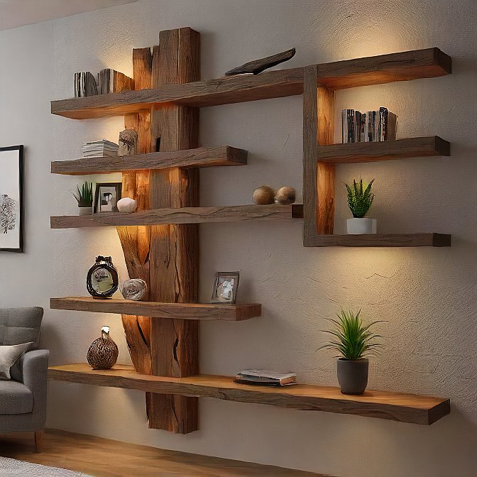 Irregular Wooden Shelves