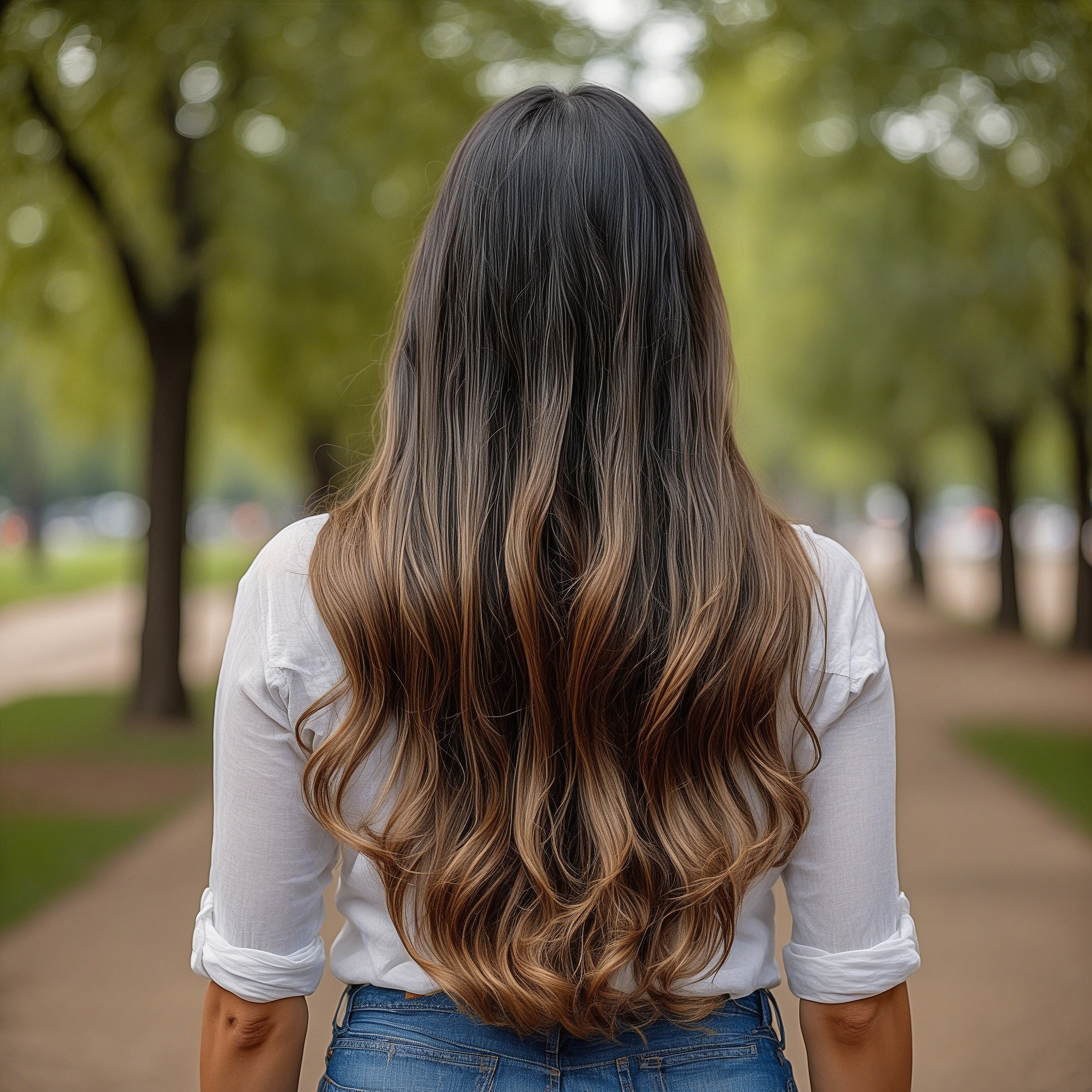 Long Dark Balayage Bronde