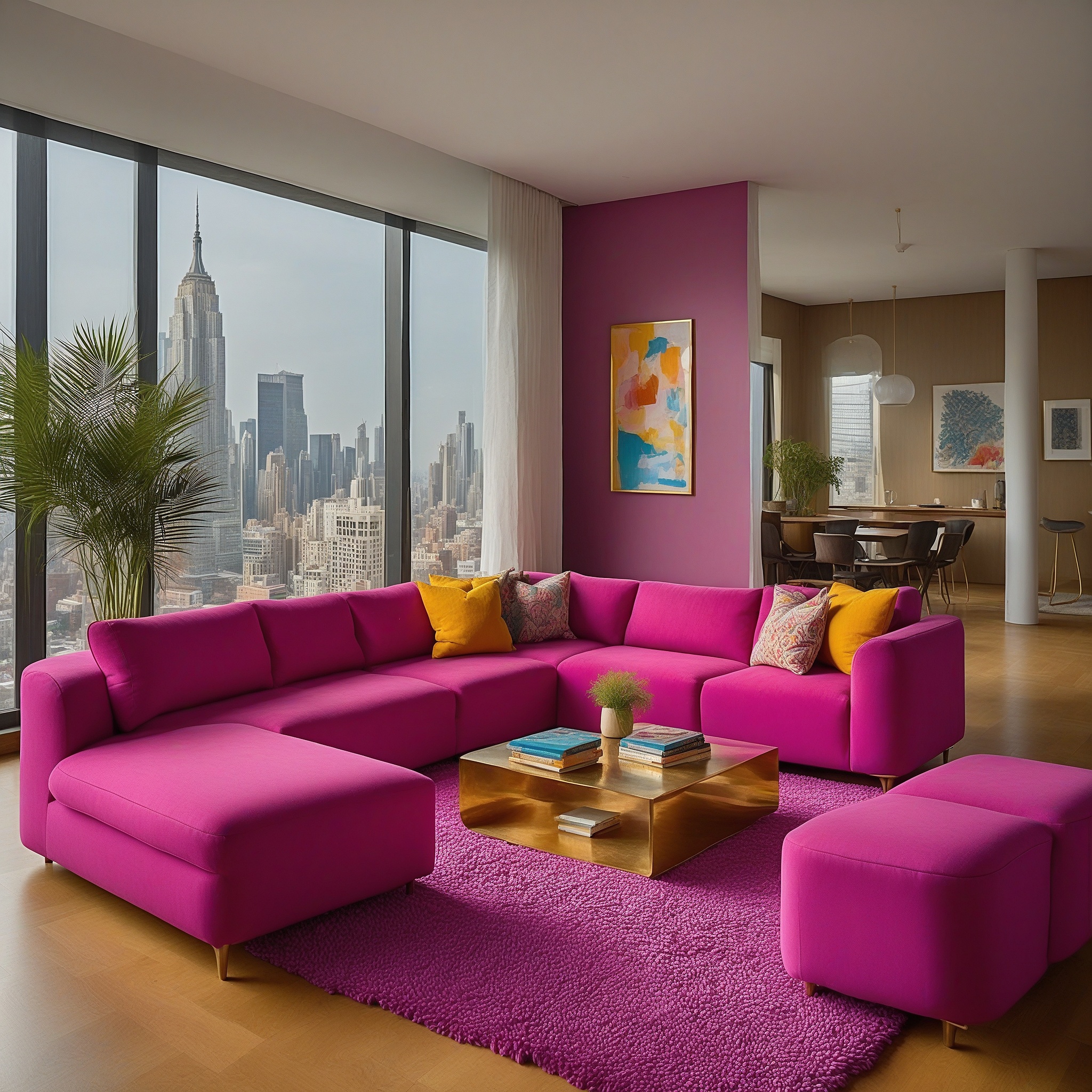 Magenta Living Room