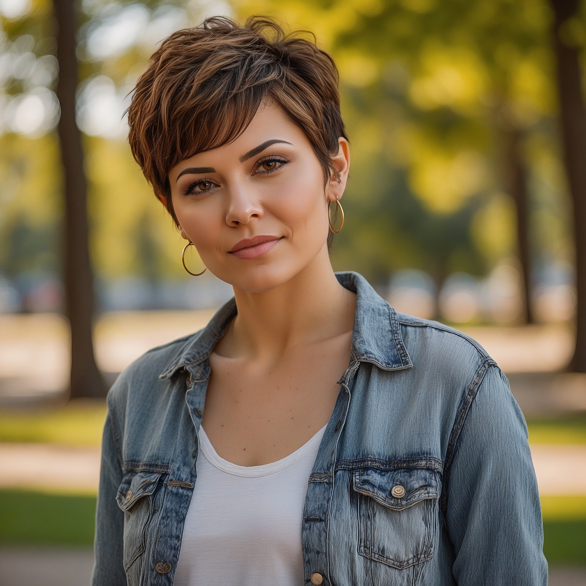 Messy Brown Pixie