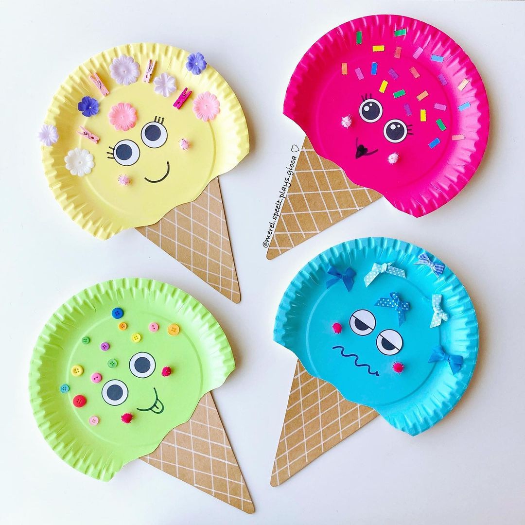 Paper Plate Ice Cream