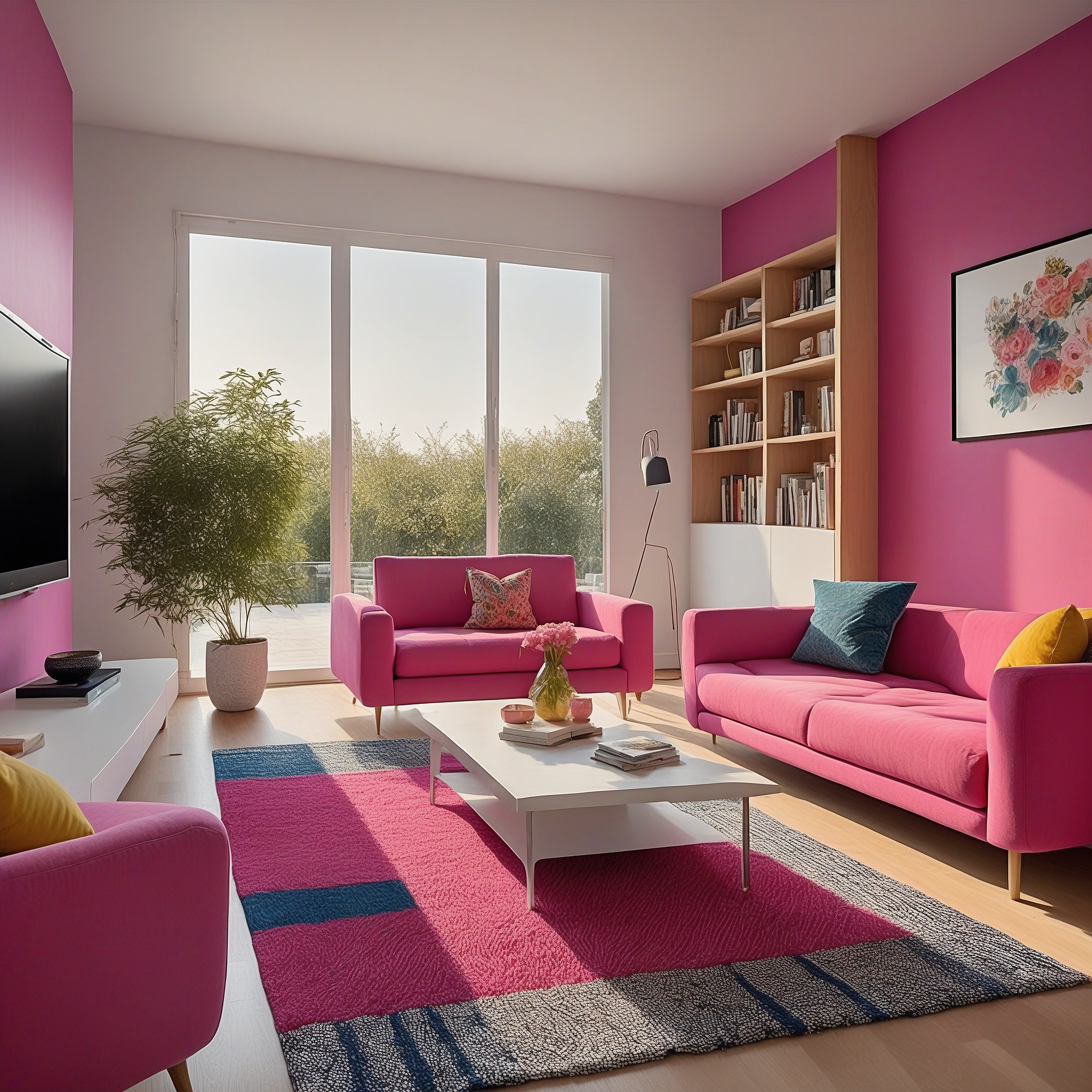 Pink Living Room