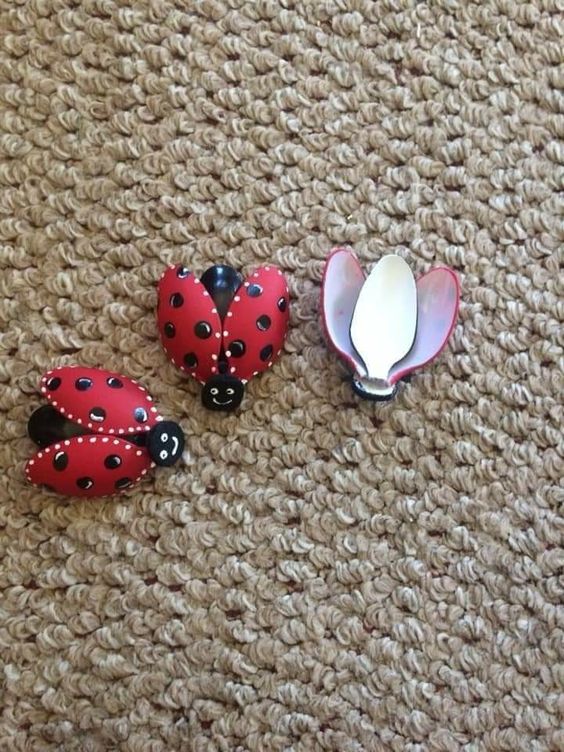 Platic Spoon Ladybugs