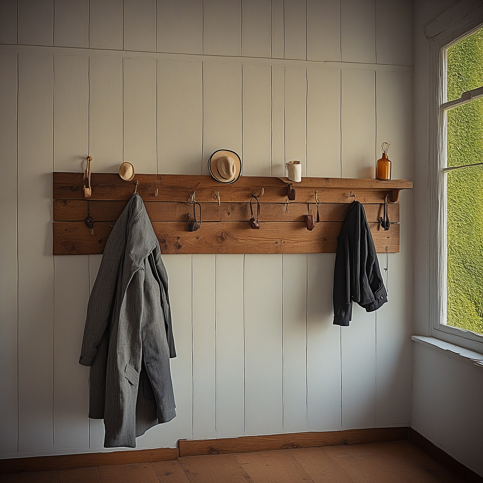 Reclaimed Wood Wall-mounted Coat Wack