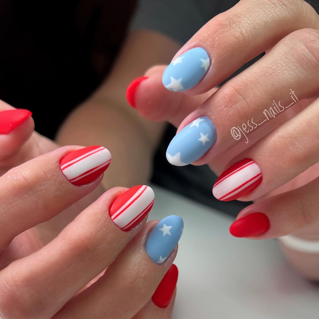 Red And White Stripes, Blue With White Stars